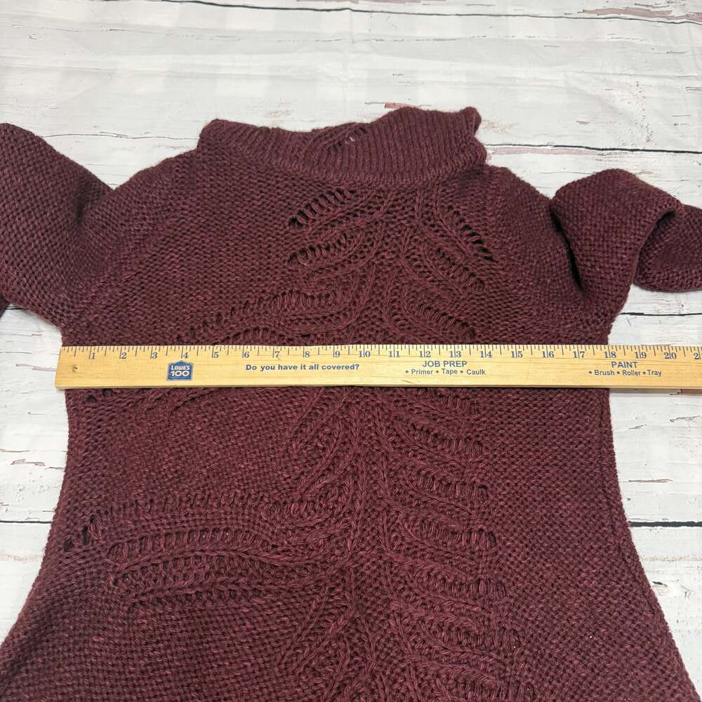 Alpaca Wool Italy Made MOTH Anthropologie Wine Tunic Sweater S - Picture 11 of 12